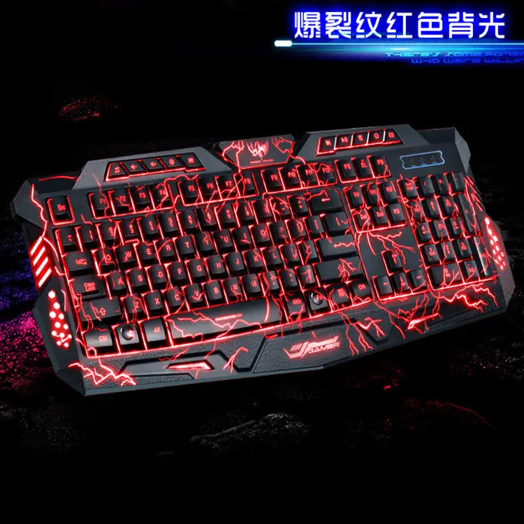 Manufacturers supply city square round M200 explosive crack game keyboard cl lol wired backlit keyboard luminous keyboard - Image 5