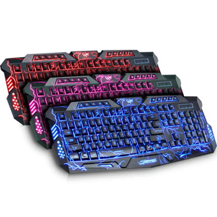 Manufacturers supply city square round M200 explosive crack game keyboard cl lol wired backlit keyboard luminous keyboard - Image 6