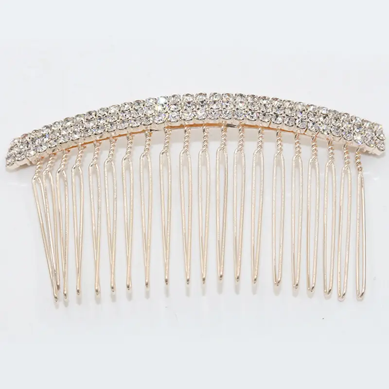 Full Rhinestone Bow Crown Hair Comb for Women - Image 8