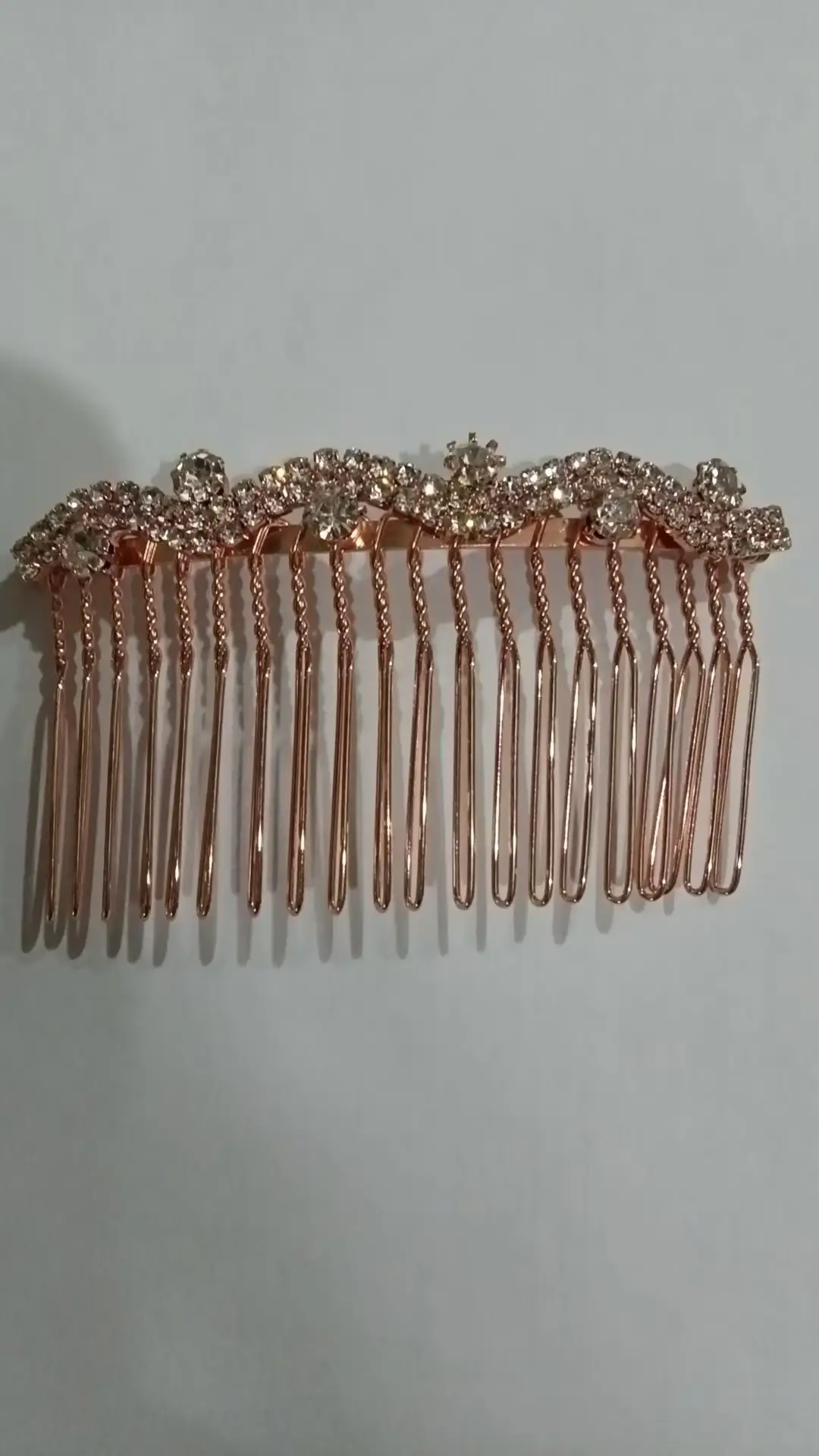 Full Rhinestone Bow Crown Hair Comb for Women - Image 2