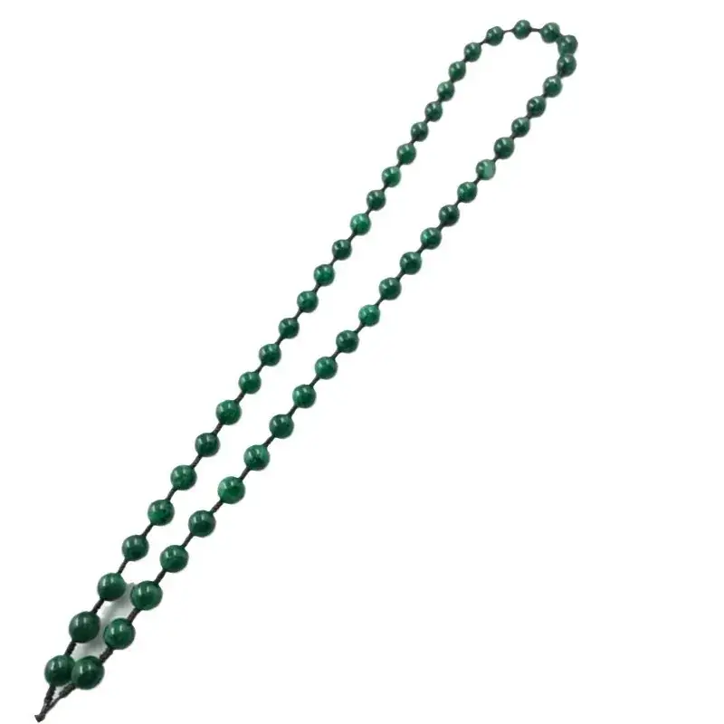 Natural Jadeite Green Beads Necklace Pendant Lanyard - Image 5