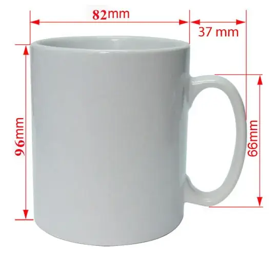 11oz white coated mug m01