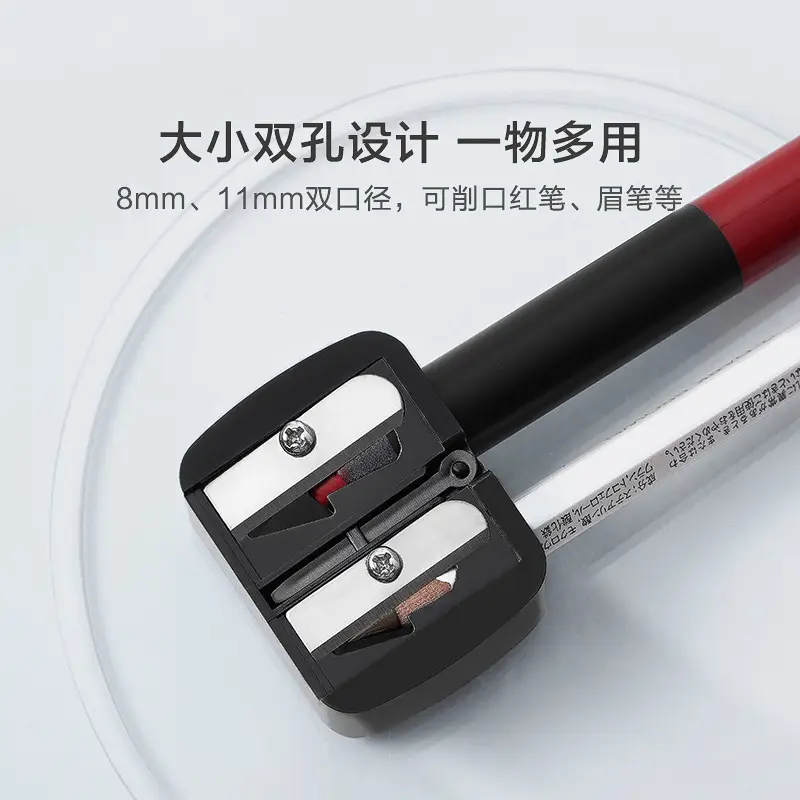 Double-Hole Pencil Sharper Stainless Steel Black 120Pc