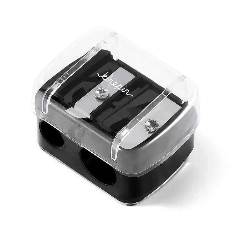 Double-Hole Pencil Sharper Stainless Steel Black 120Pc