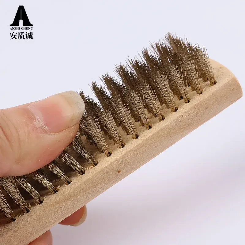 Wooden Wire Brush for Paint & Rust Removal