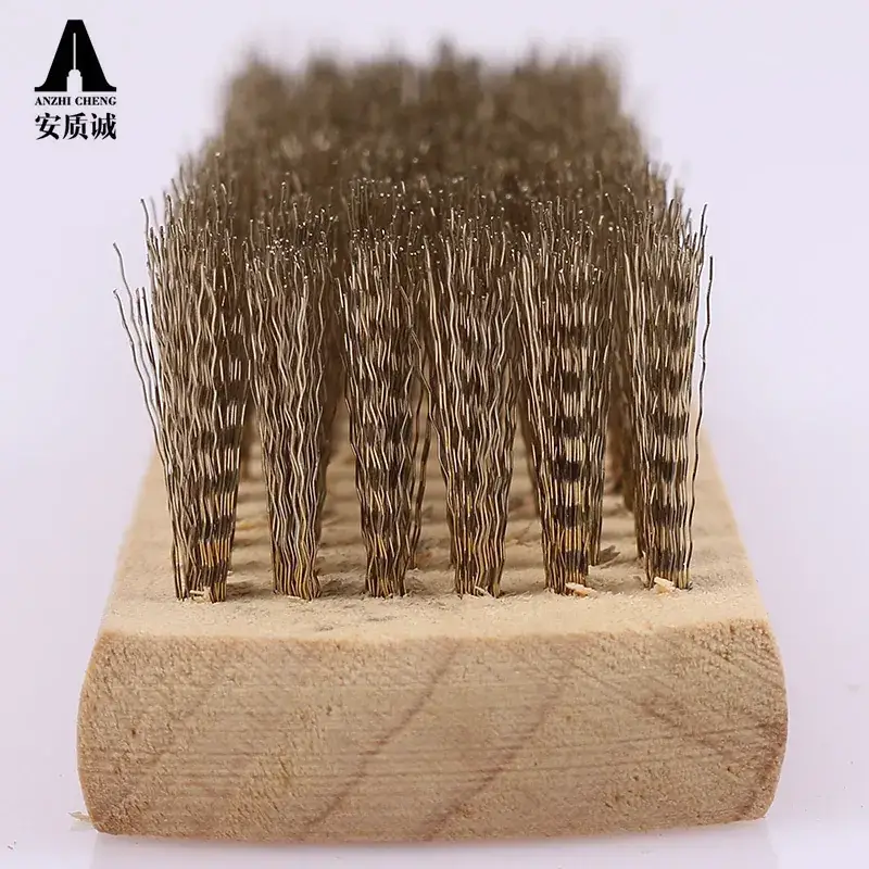 Wooden Wire Brush for Paint & Rust Removal