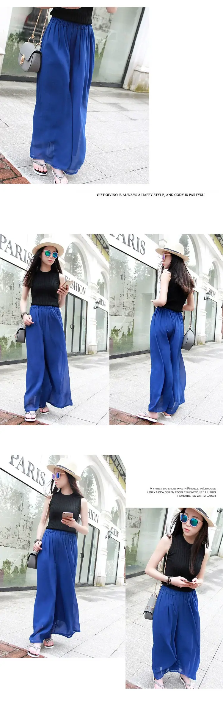 Blue Wide Leg High Waist Casual Pants 2026 — feature 12