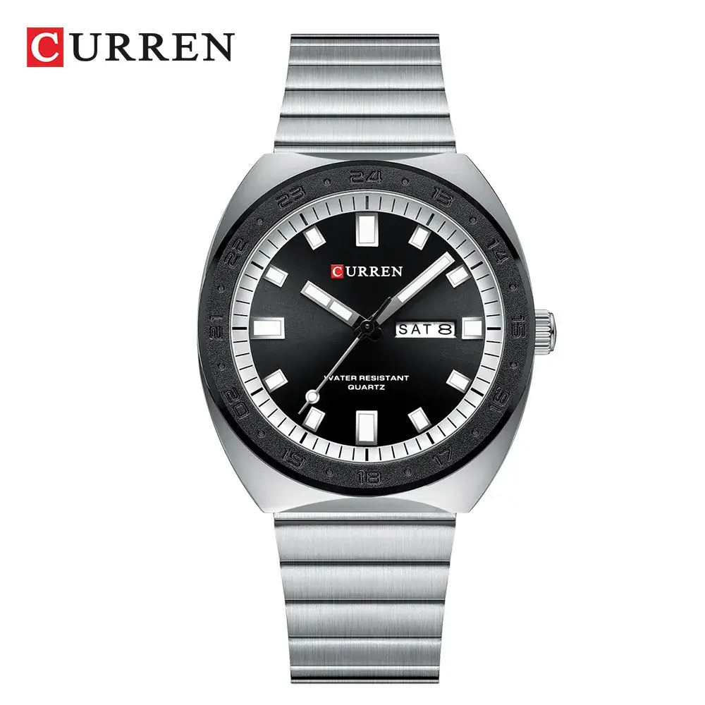 Curren Men's Gold Waterproof Calendar Watch
