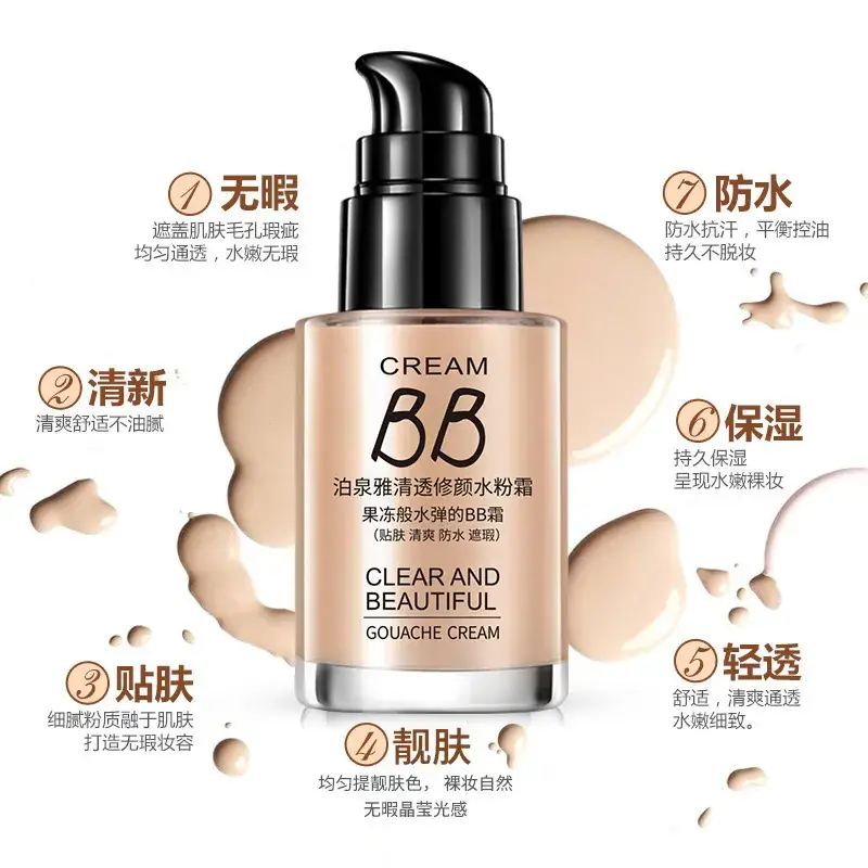 Nude Gouache Cream Foundation Repair Concealer Hydrating Moisturizing - Image 7