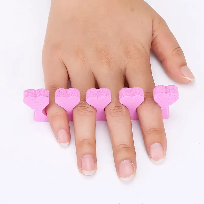 Pink Nail Art Finger Cotton Toe Separator Pair - Image 3