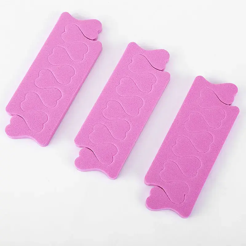 Pink Nail Art Finger Cotton Toe Separator Pair - Image 4