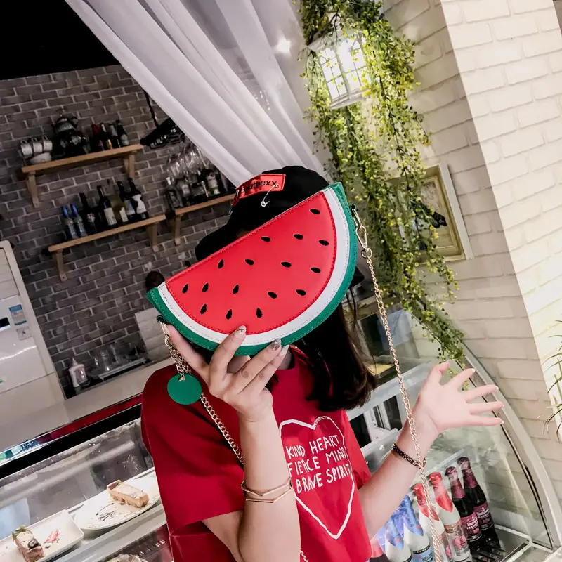 Watermelon Fruit Bag for Women Mini Shoulder Crossbody Mobile Phone Bag - Image 3