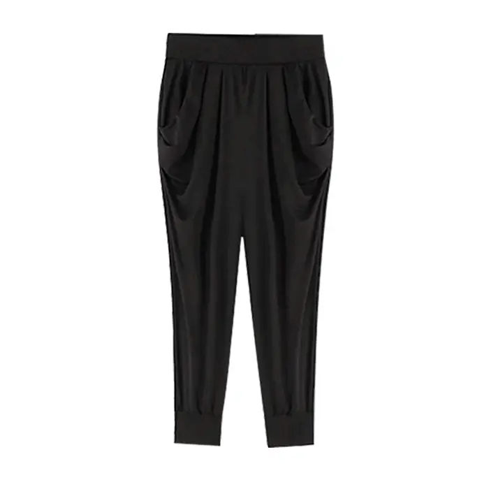 Black Slim Fit Casual Pants for Women 200kg - Image 4