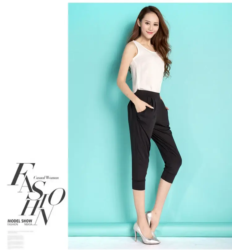 Black Slim Fit Casual Pants for Women 200kg — feature 13