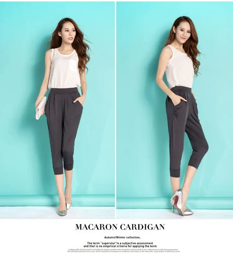 Black Slim Fit Casual Pants for Women 200kg — feature 17