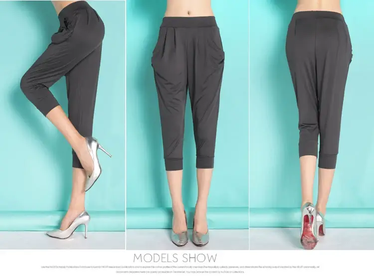 Black Slim Fit Casual Pants for Women 200kg — feature 20