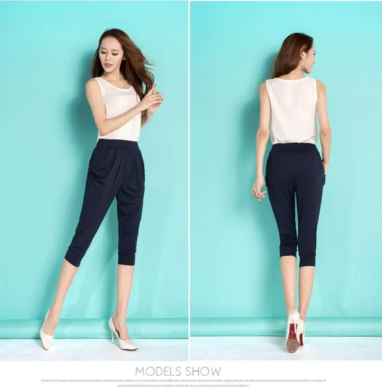 Black Slim Fit Casual Pants for Women 200kg — feature 24