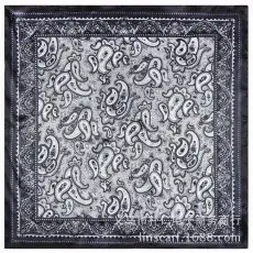 Mai Tong Silk Scarf 60cm Red Black Leopard Print — feature 8