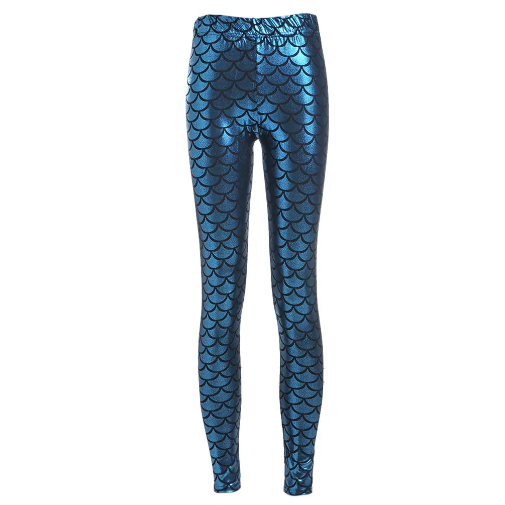 Purple Mermaid Fish Scale Leggings Women - Image 25