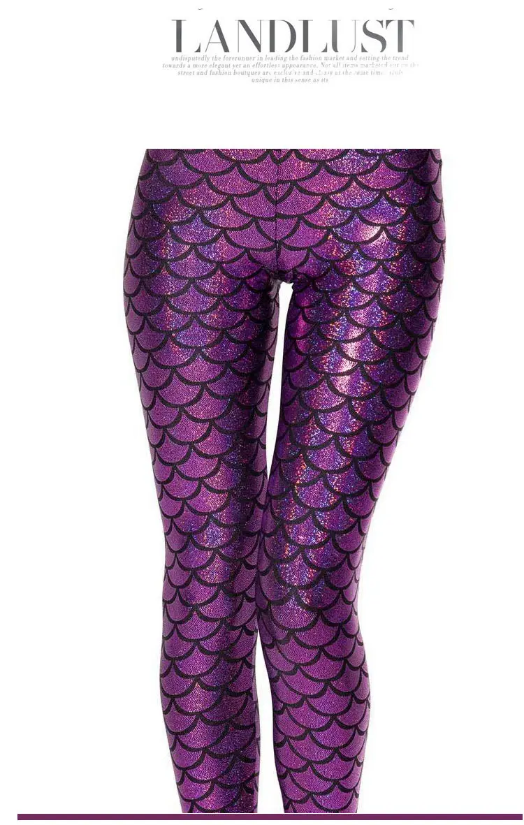 Purple Mermaid Fish Scale Leggings Women — feature 11