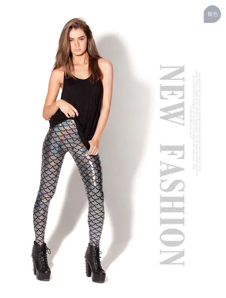 Purple Mermaid Fish Scale Leggings Women — feature 12