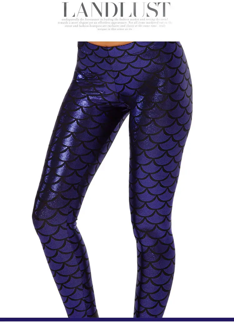 Purple Mermaid Fish Scale Leggings Women — feature 16