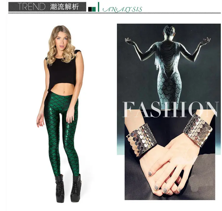 Purple Mermaid Fish Scale Leggings Women — feature 5