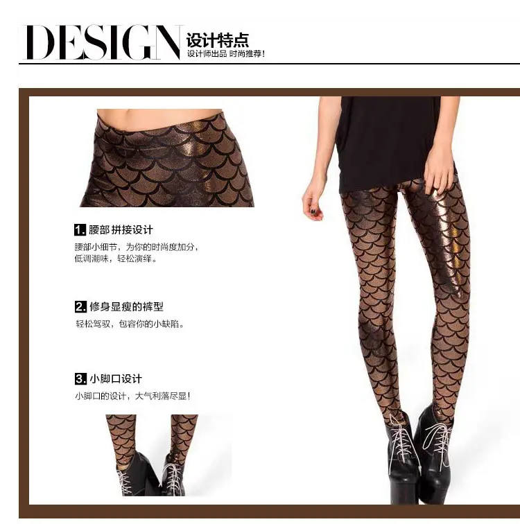 Purple Mermaid Fish Scale Leggings Women — feature 6