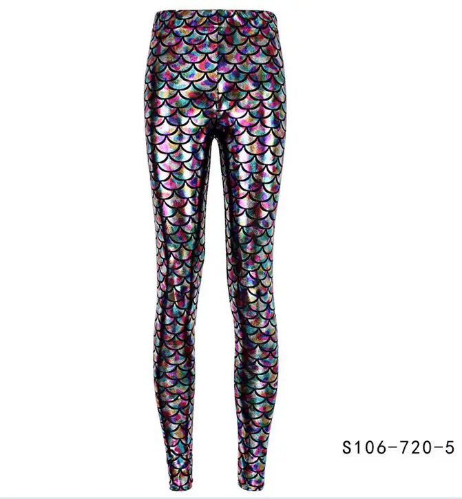 Purple Mermaid Fish Scale Leggings Women - Image 11