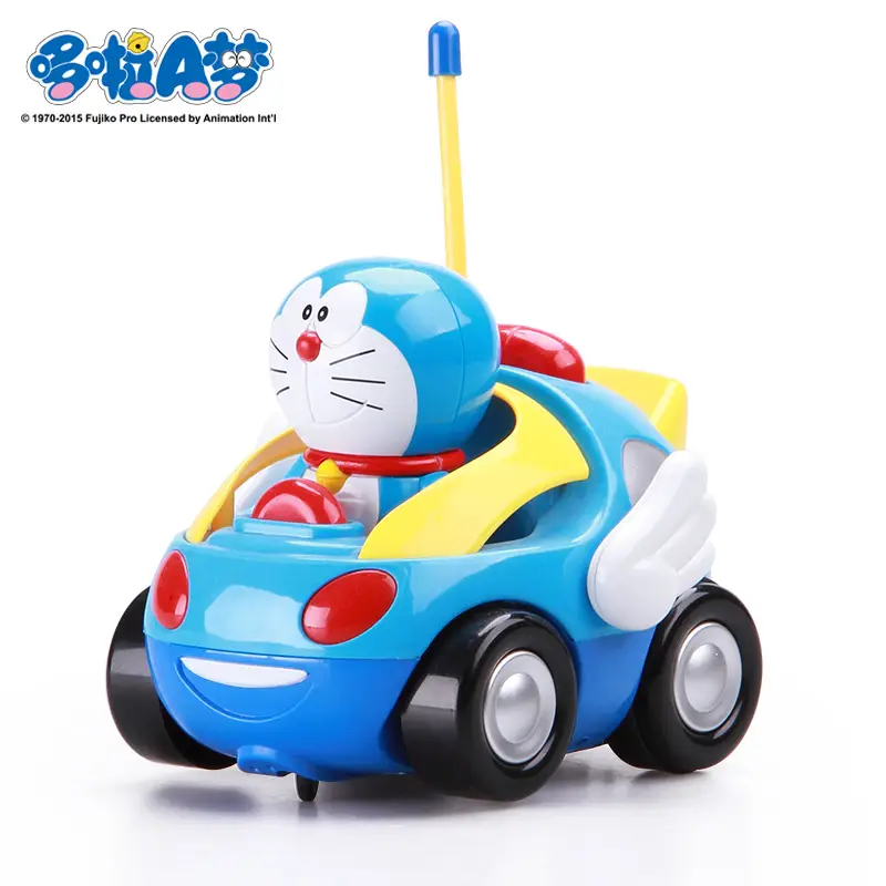 Manufacturers sell Doraemon hand-held remote control car 1-6 years old electric wire control box toy remote control car children's toy car