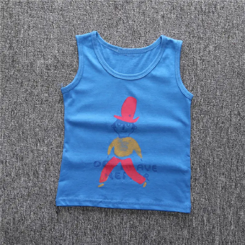 Kids Korean Style Yellow Smile Vest Base Shirt