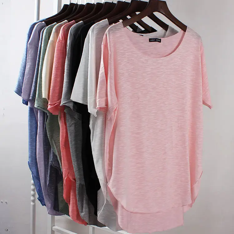 Pink Korean Style Loose Sleeve T-Shirt for Women