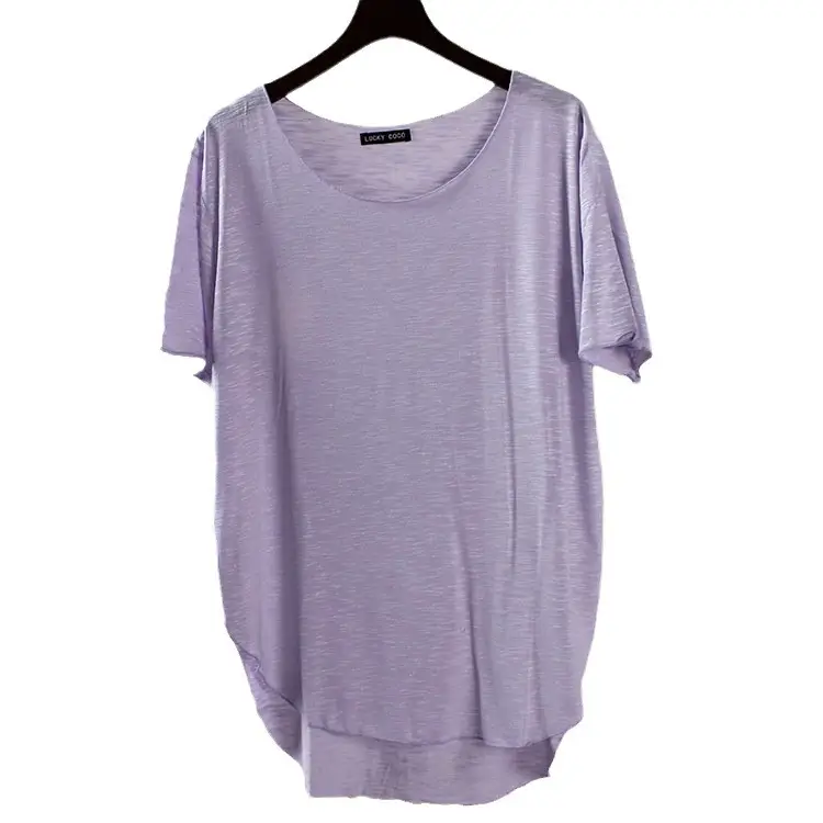 Pink Korean Style Loose Sleeve T-Shirt for Women