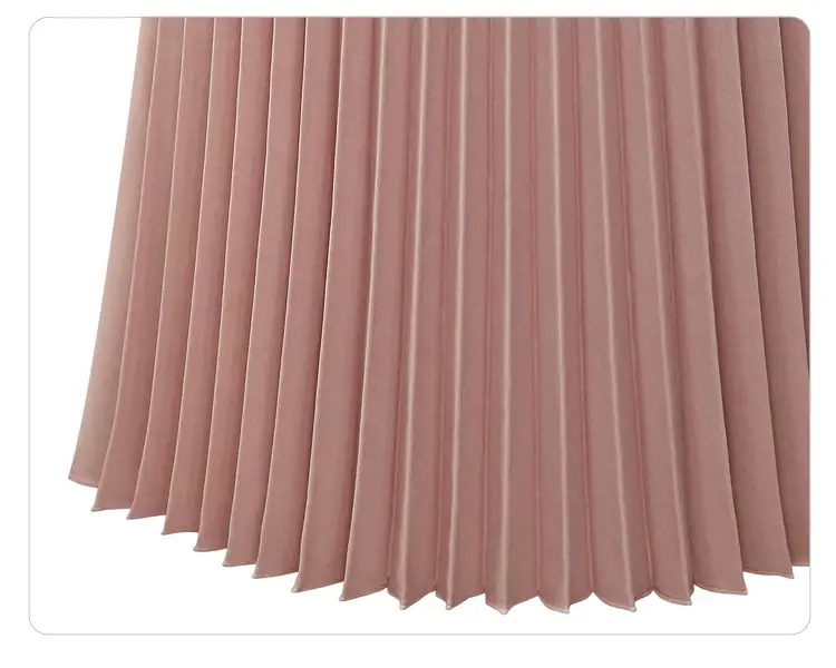 White Pleated Chiffon Skirt Mid Length Slim Fit — feature 7