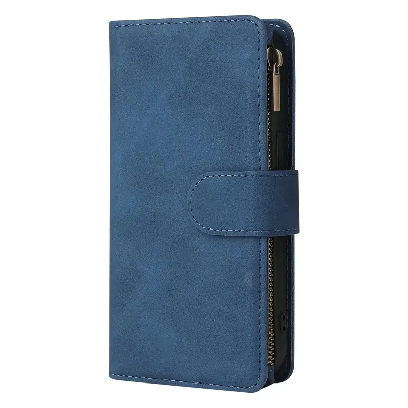 Apple iPhone 17 Pro Max Leather Multi-Card Zipper Case