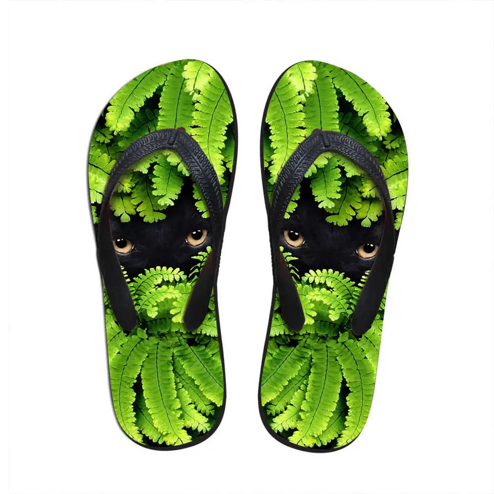 2022 Green Leaf Monster Printed Flip Flops Men's EVA