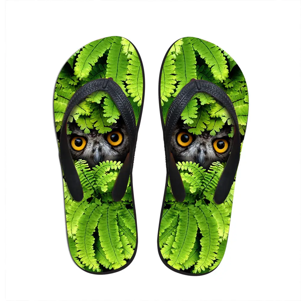 2022 Green Leaf Monster Printed Flip Flops Men's EVA