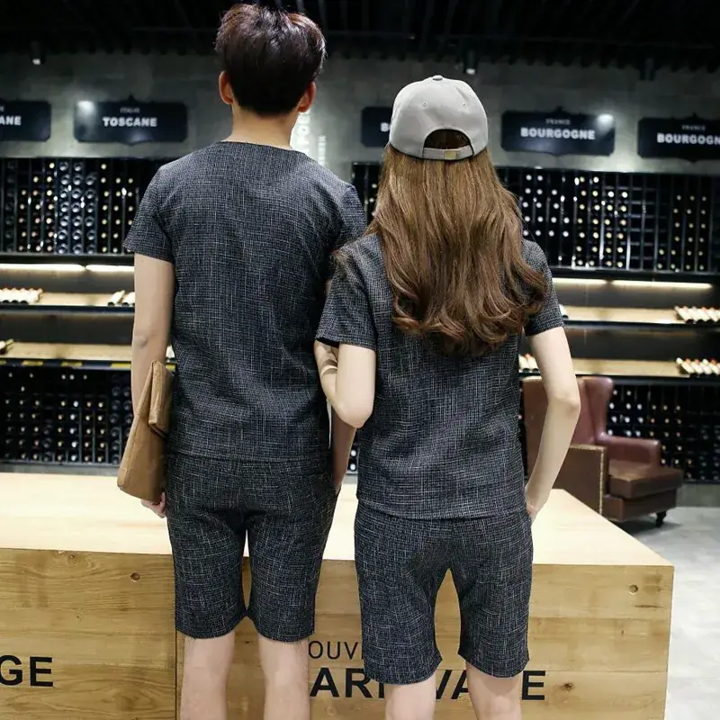 Men Korean Style Thin Short Sleeve T-Shirt & Shorts Set - Image 5