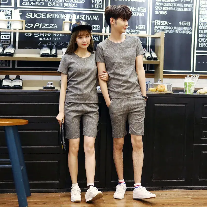Men Korean Style Thin Short Sleeve T-Shirt & Shorts Set - Image 6
