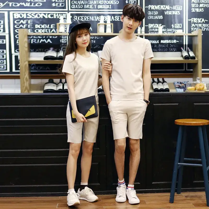 Men Korean Style Thin Short Sleeve T-Shirt & Shorts Set - Image 7