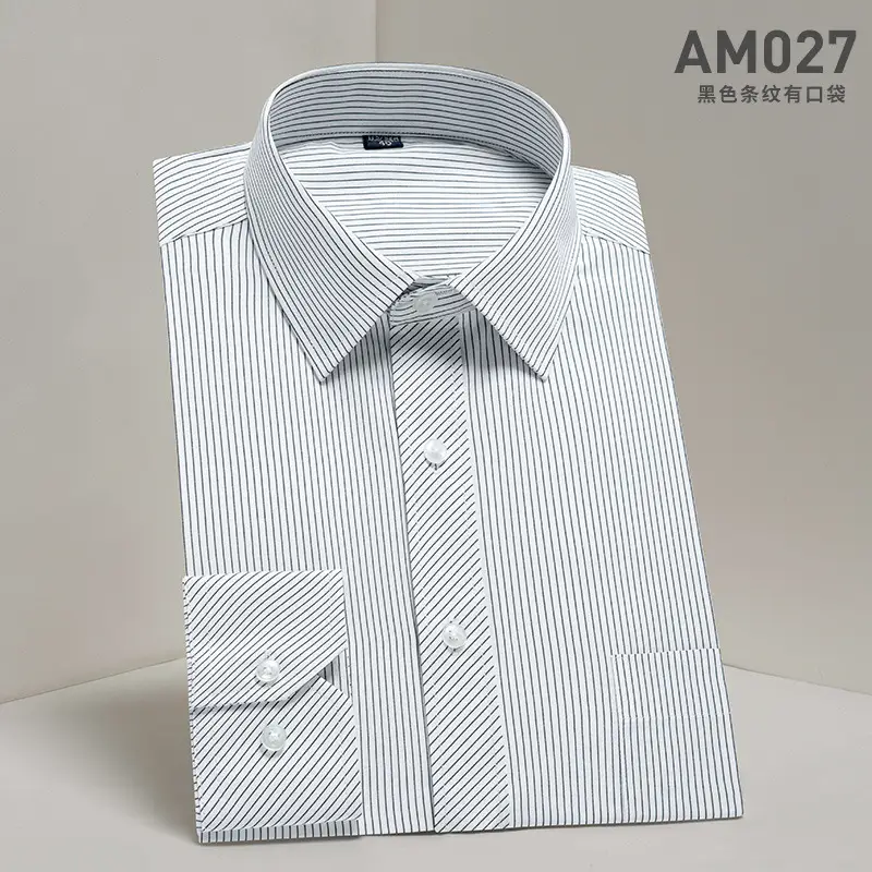 2025 Men's Long Sleeve Solid Mint Shirt Business Casual