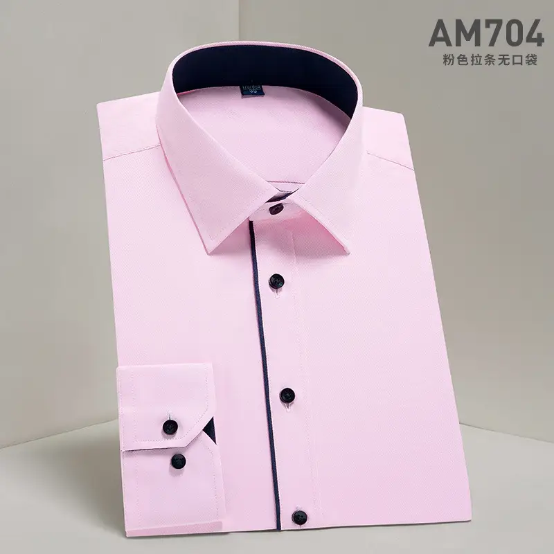 2025 Men's Long Sleeve Solid Mint Shirt Business Casual