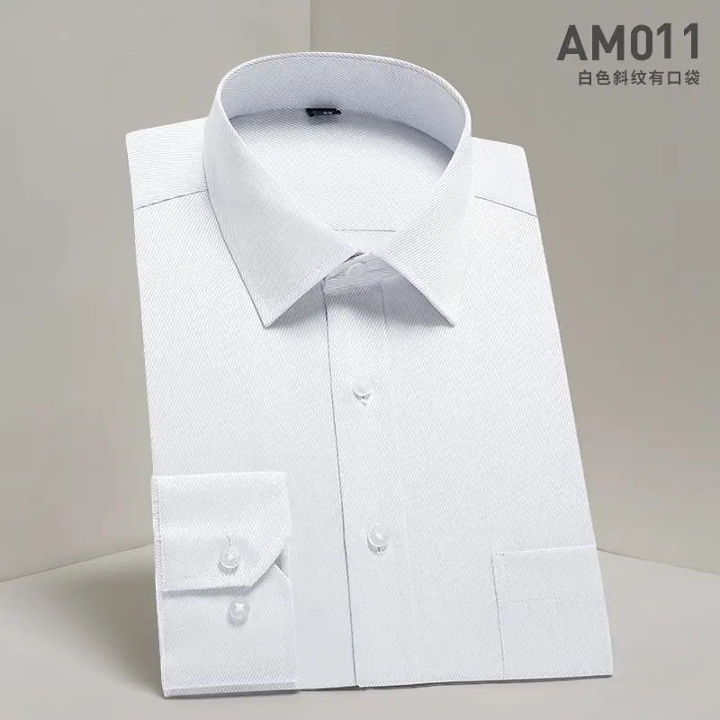 2025 Men's Long Sleeve Solid Mint Shirt Business Casual