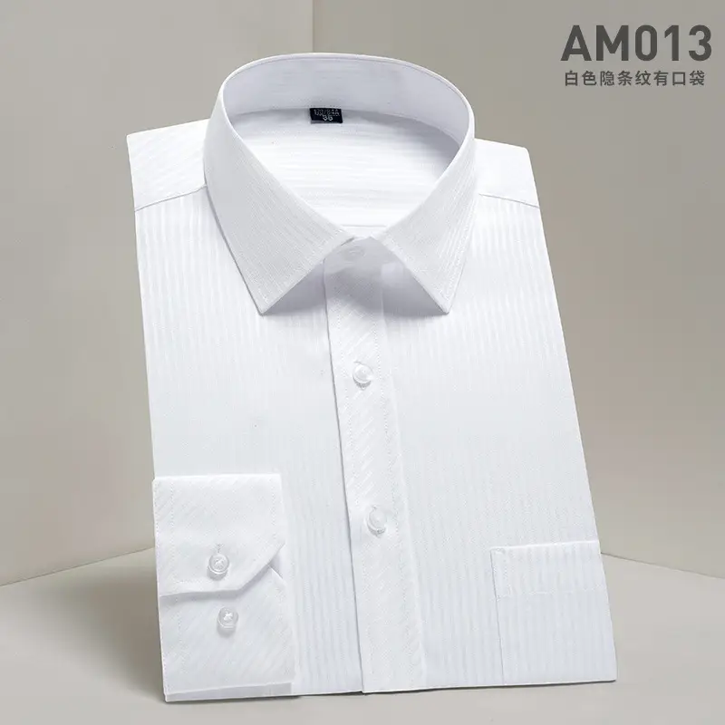 2025 Men's Long Sleeve Solid Mint Shirt Business Casual