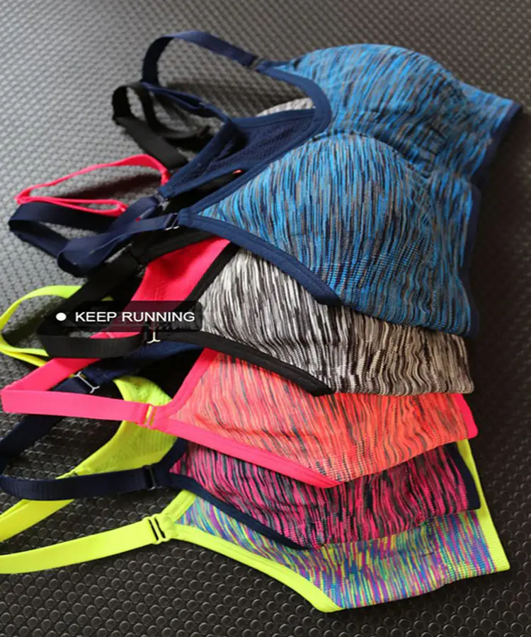 Sports Bra Bubble Wrap Export Quick-Drying Section Dyed Wire-Free Yoga Intimates Training Running Fitness Intimates