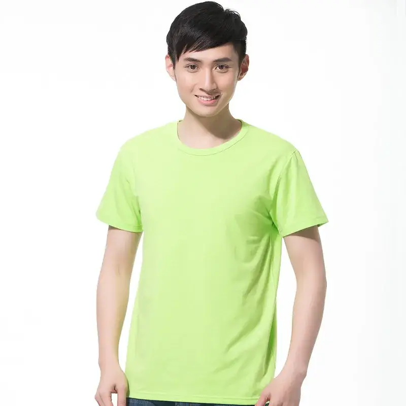 Men's Pure Cotton White Round Neck T-Shirt Short Sleeve