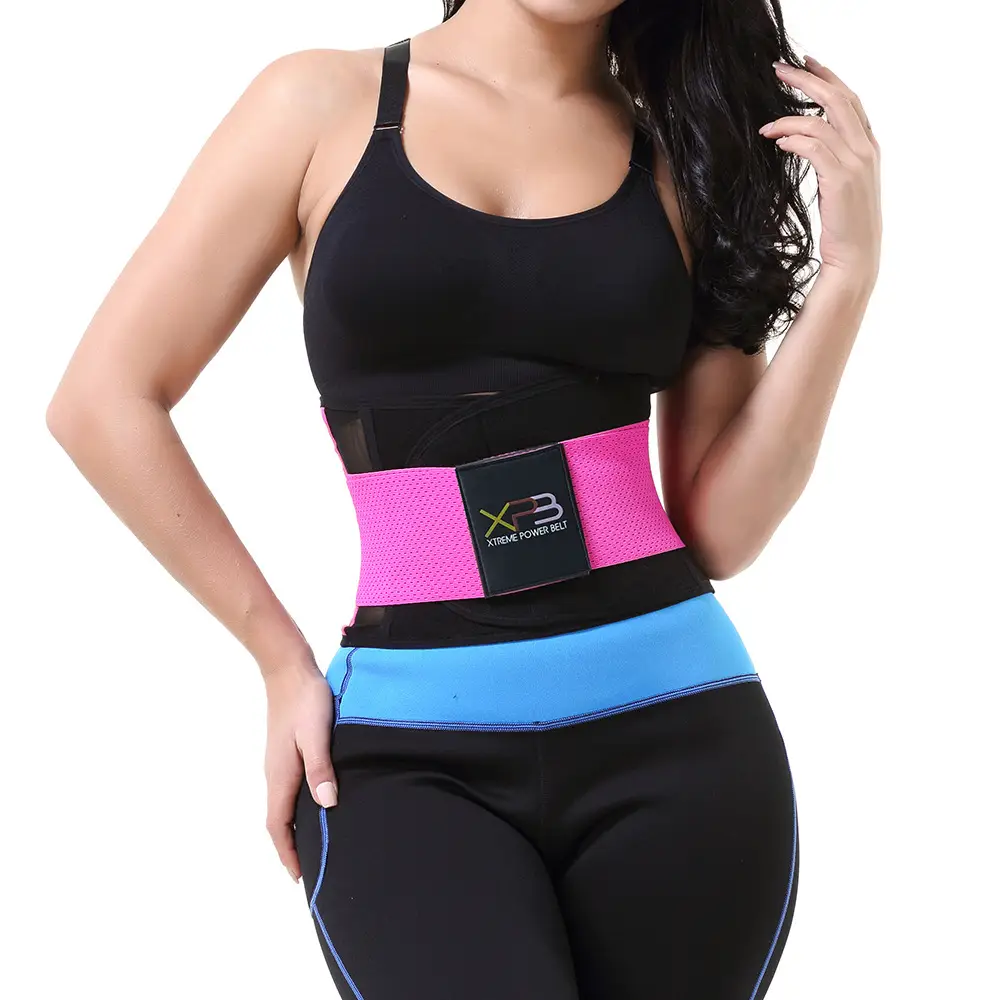 Sport Unisex Waist Shaping Belt Pink Black