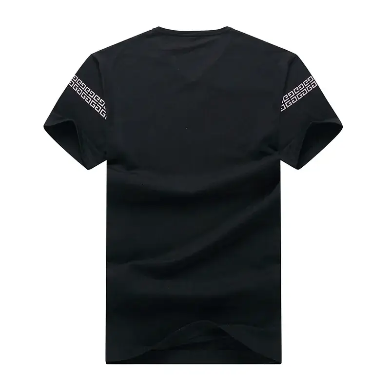 Men Navy Blue V-Neck T-Shirt Extra Large Loose Fit - Image 5