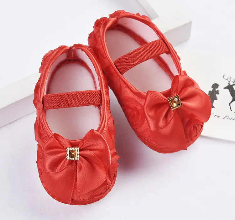Purple Floral Baby Shoes for Girls 0-1 Year Old - Image 3