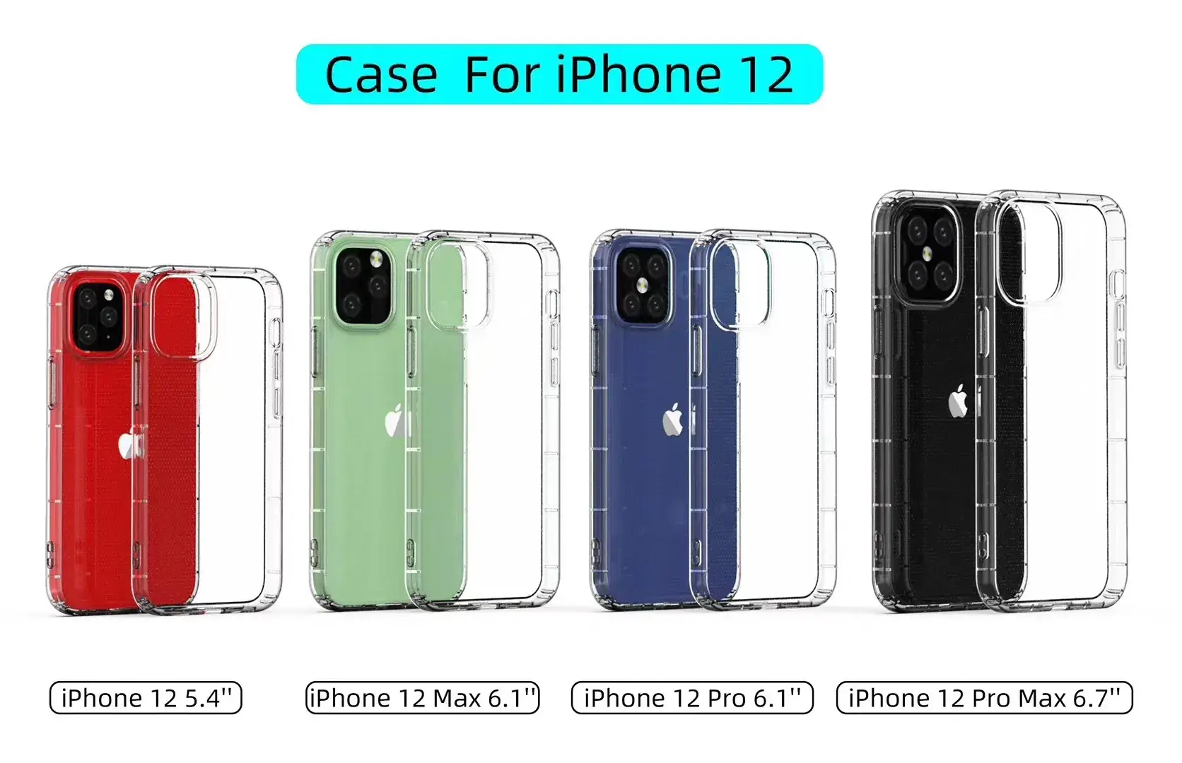 Apple iPhone 12 Blue Protective Case 8P Set — feature 7